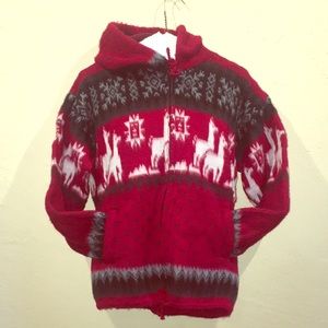 Alpaca fiber hoodie
